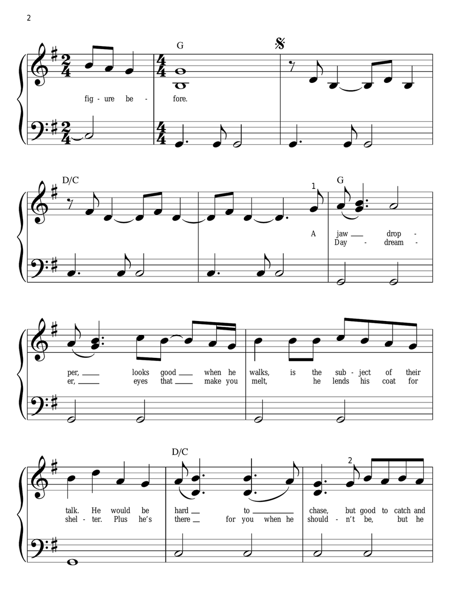 Daydreamer Easy Piano scores gallery preview page 2