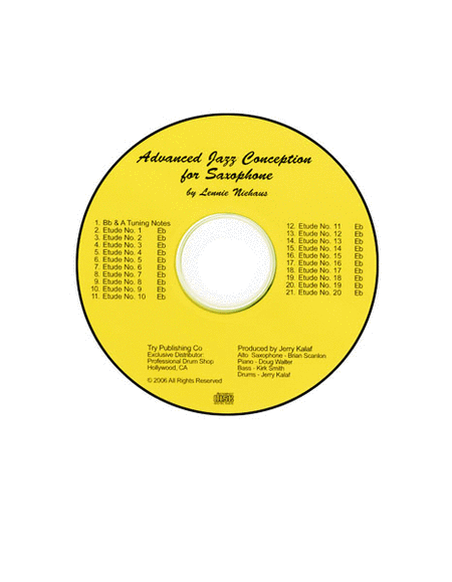 Advanced Jazz Conception For Saxophone - CD only