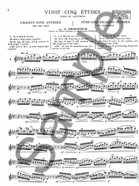 25 Etudes (oboe Solo)