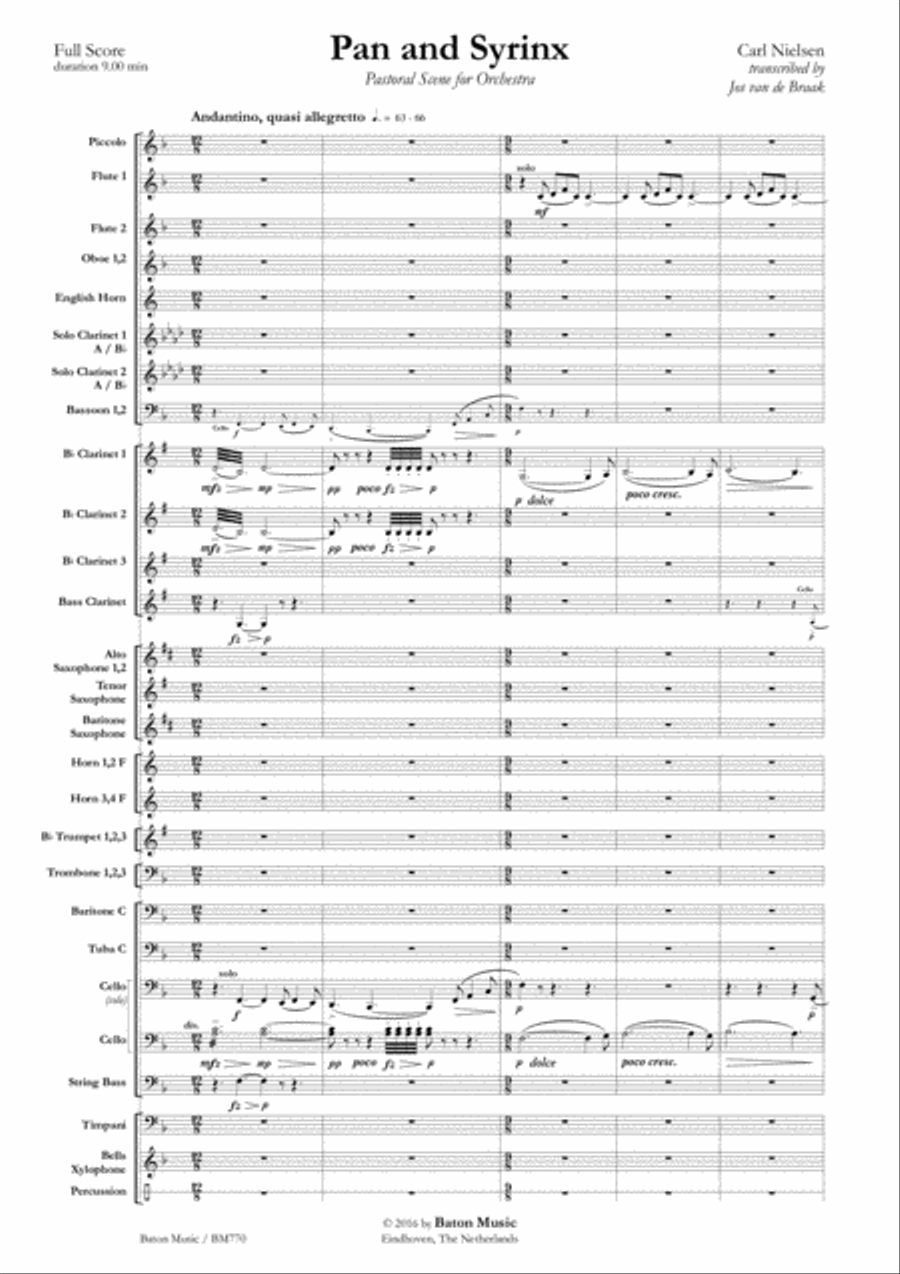 Pan and Syrinx Concert Band scores gallery preview page 2