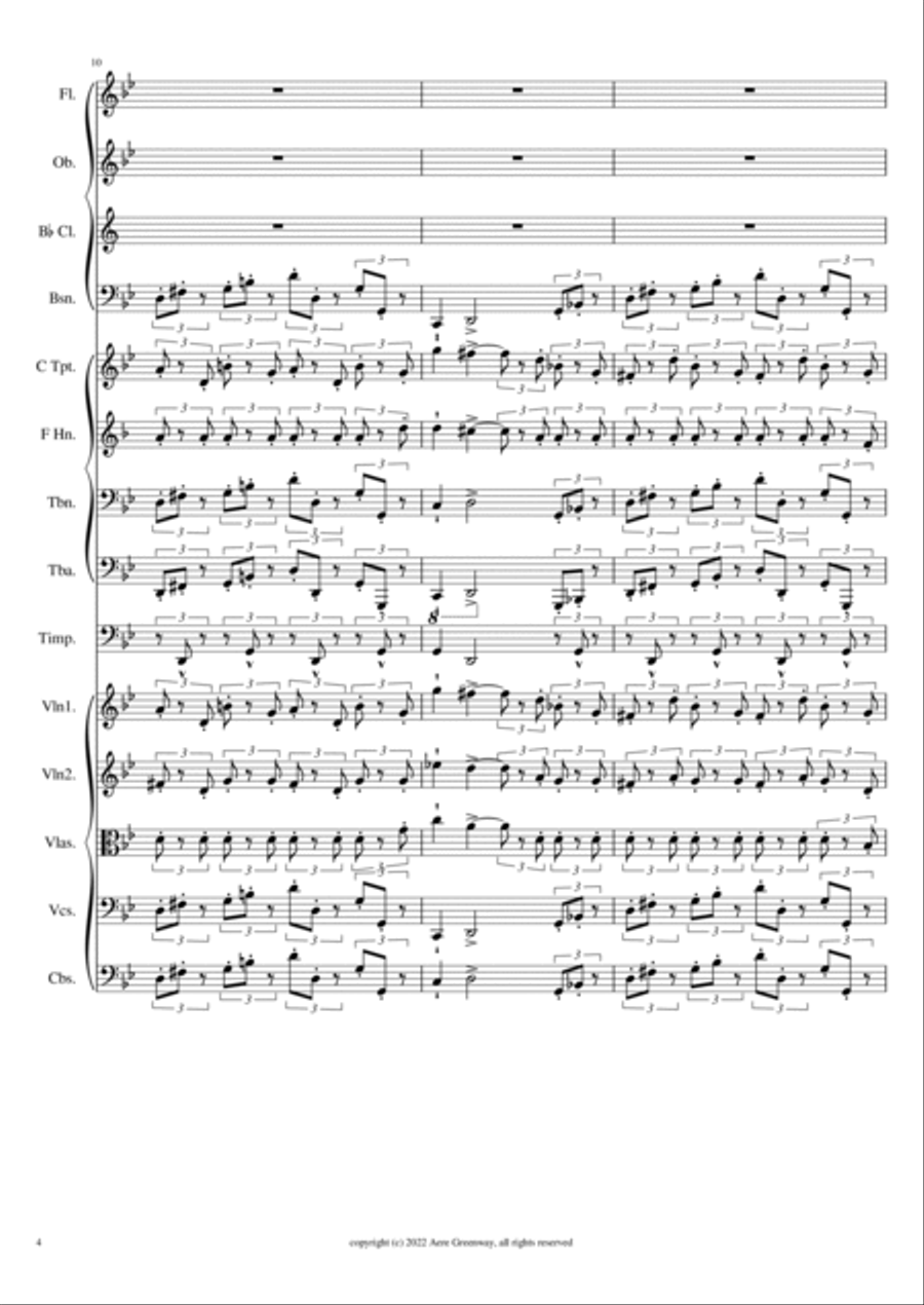 Brahms Rhapsody Opus 79 No. 2, arranged for orchestra Full Orchestra scores gallery preview page 5