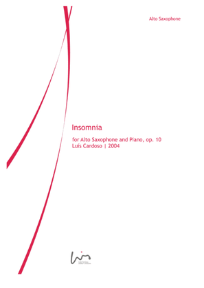 Book cover for Insomnia (for Alto Saxophone & Piano)