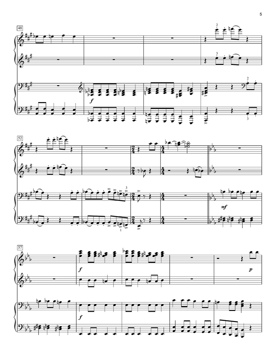 Bohemian Rhapsody (arr. Phillip Keveren) Piano Duet scores gallery preview page 5