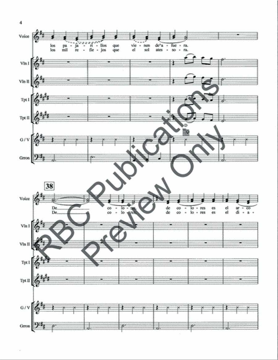 De Colores Mariachi (Score) Voice scores gallery preview page 6