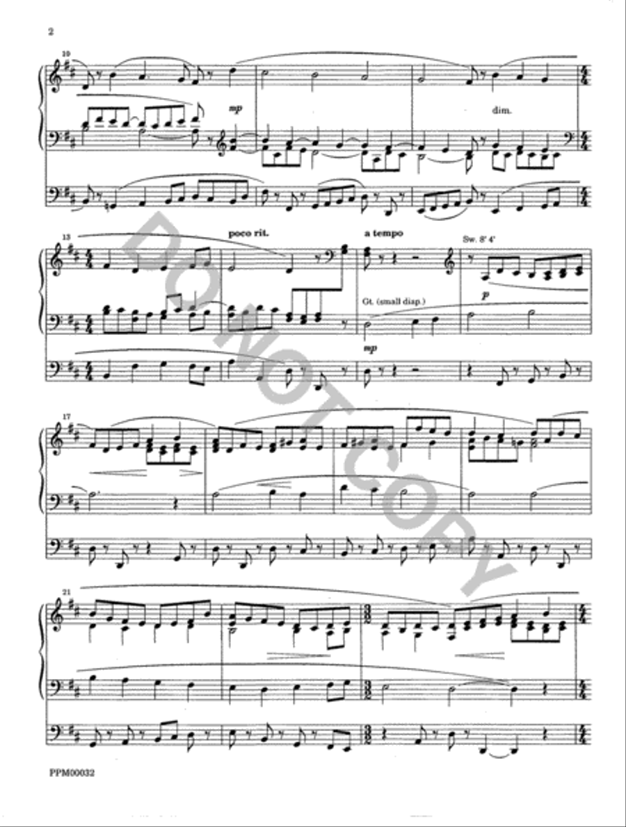 Chorale Prelude on Down Ampney Organ scores gallery preview page 3