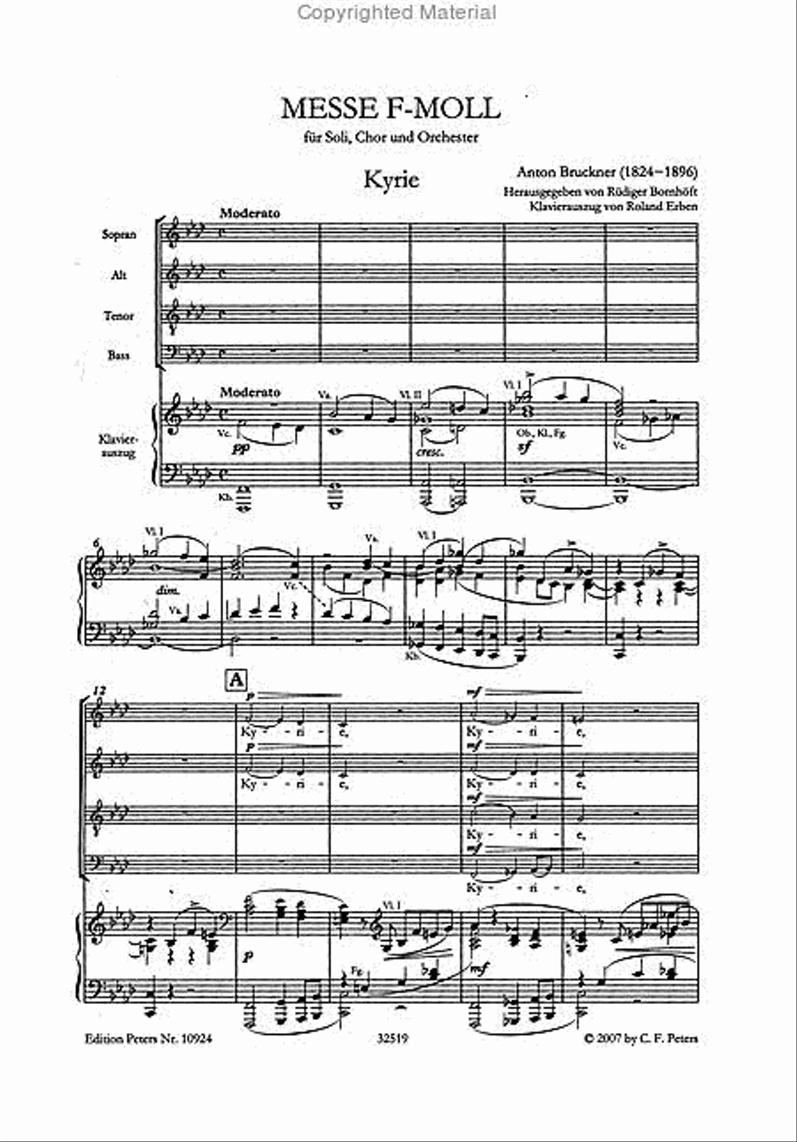 Mass in F minor WAB 28 (Vocal Score)