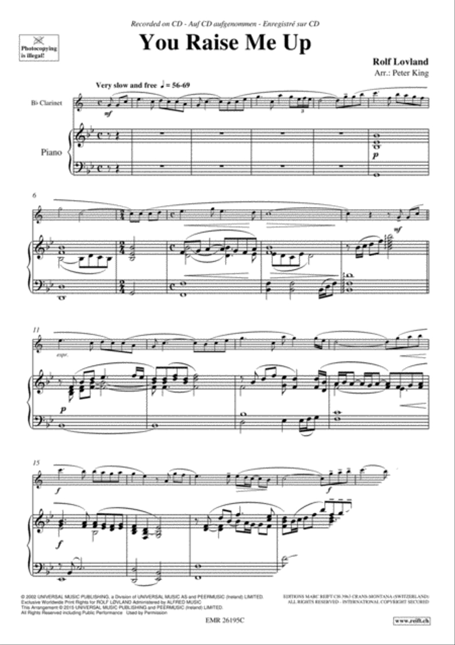You Raise Me Up You Raise Me Up Clarinet Solo scores gallery preview page 3