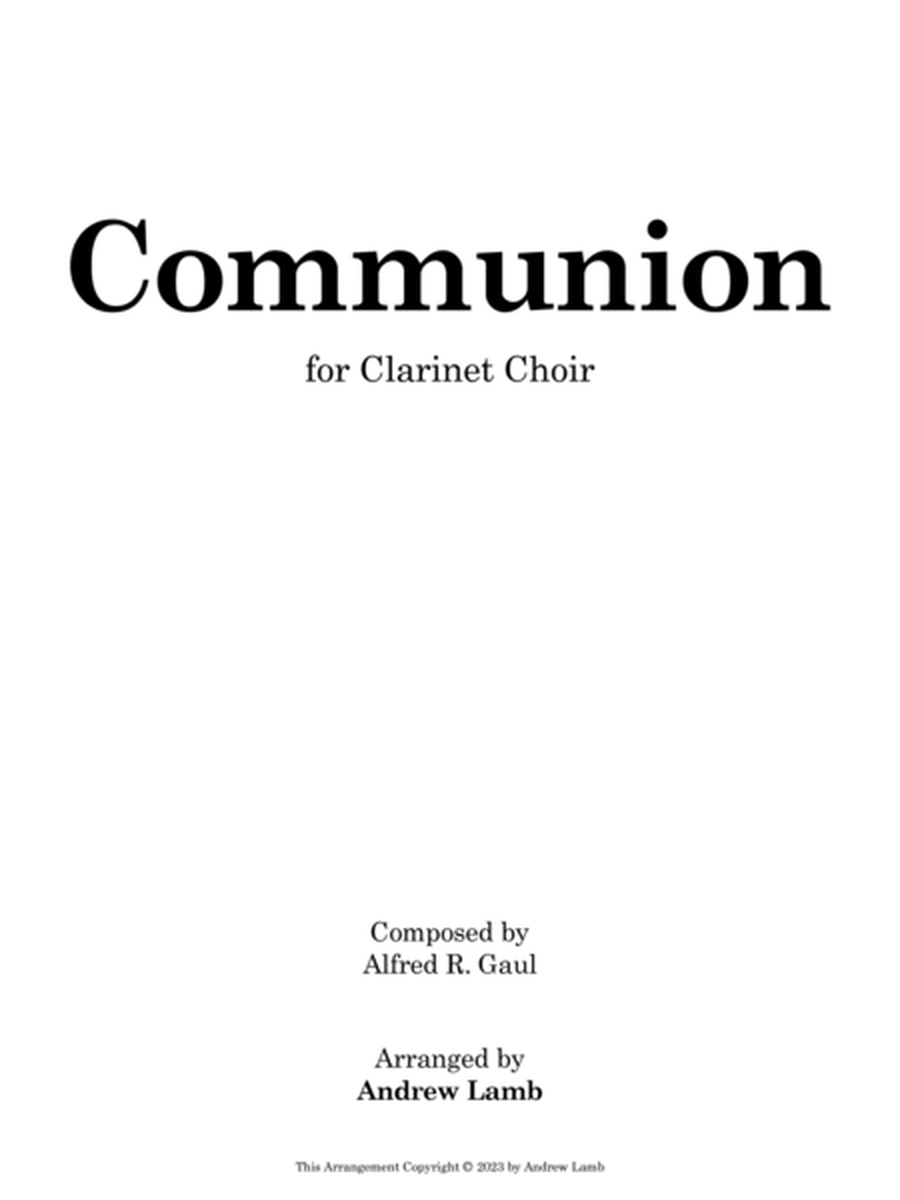 Communion (by A.R Gaul, arr for Clarinet Ensemble) image number null