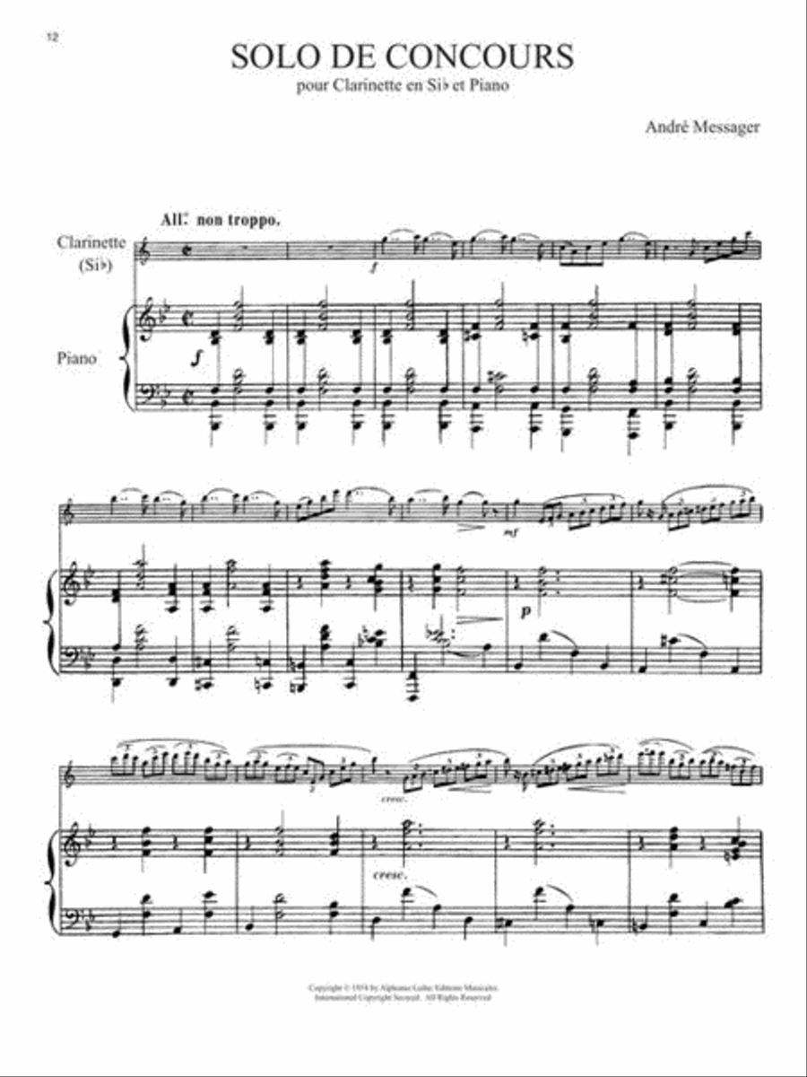 French Music for Clarinet Clarinet Solo scores gallery preview page 5
