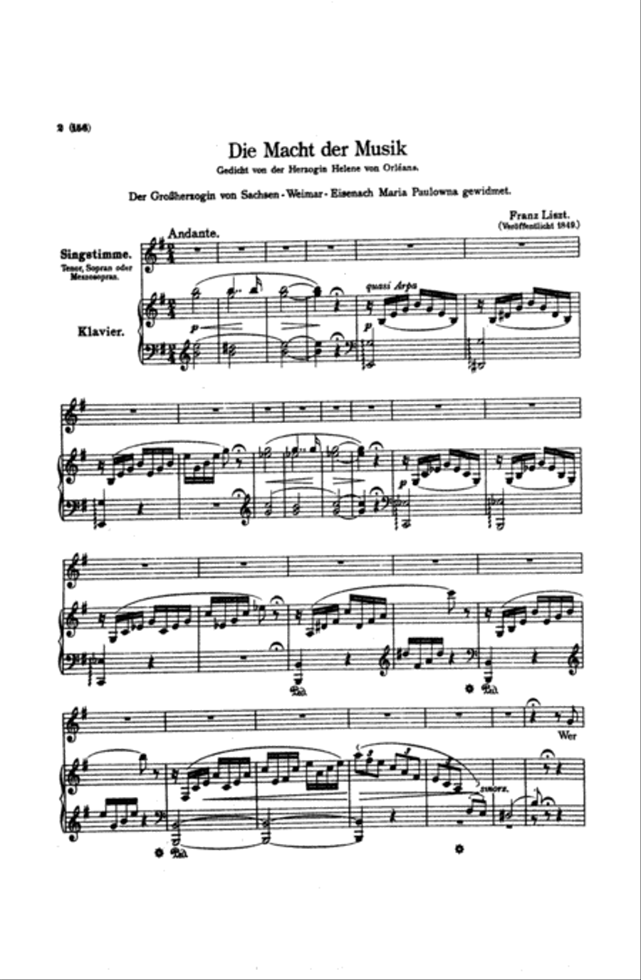 Liszt: Songs, Volume II, Nos. 14-25 (Italian or German) Voice scores gallery preview page 1