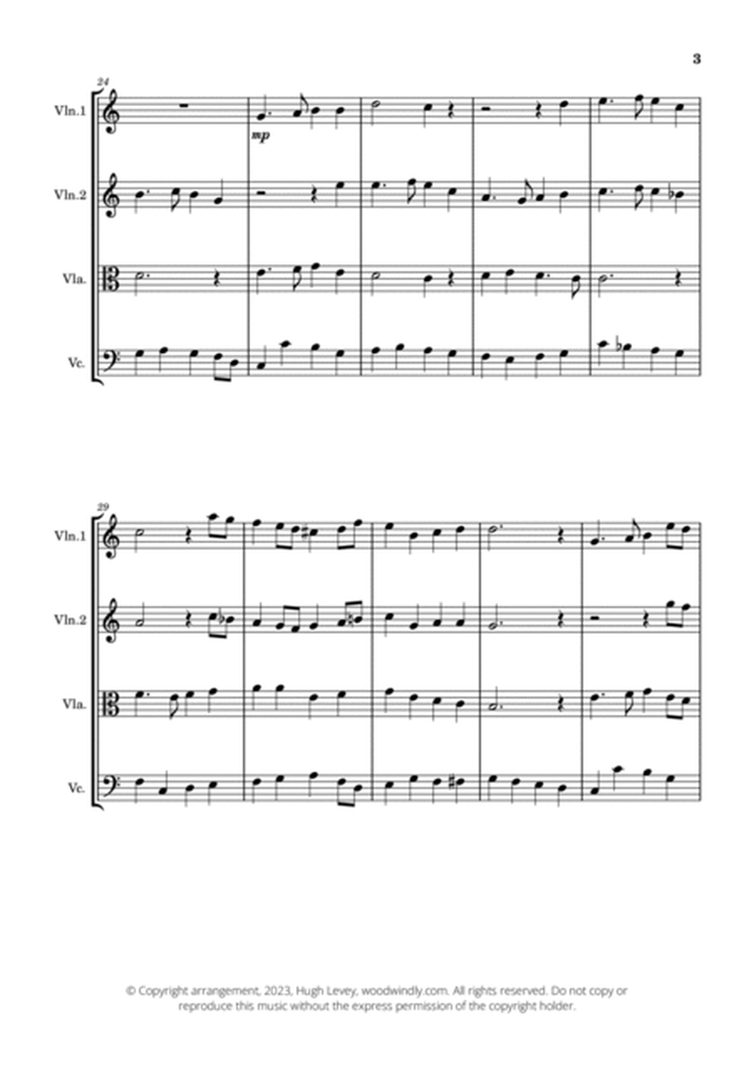 In the Bleak Midwinter arranged for String Quartet by Hugh Levey image number null