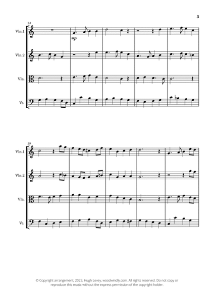 In the Bleak Midwinter arranged for String Quartet by Hugh Levey image number null