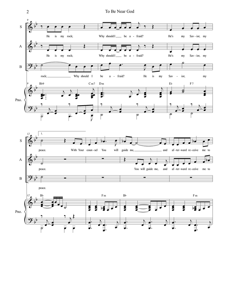 To Be Near God (SAB) To Be Near God (SAB) 3-Part scores gallery preview page 2