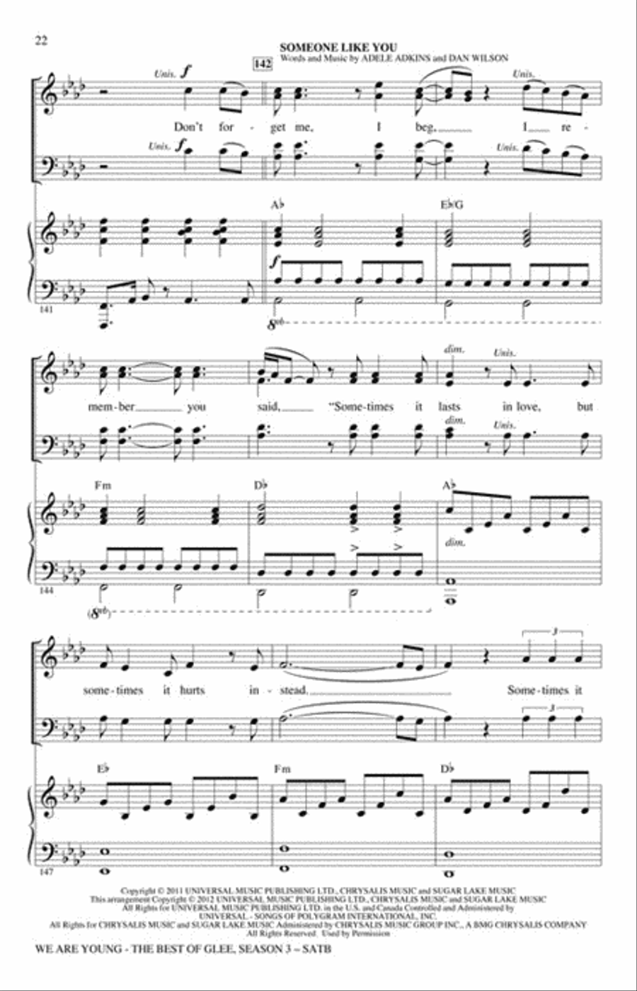 We Are Young 4-Part scores gallery preview page 5
