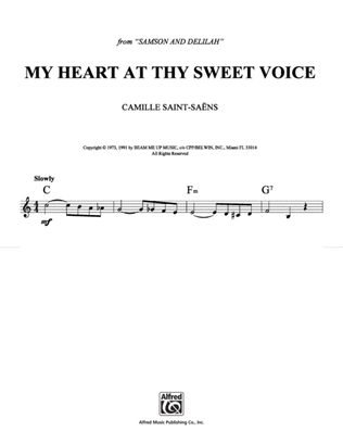 Book cover for My Heart at Thy Sweet Voice (from "Samson and Delilah")