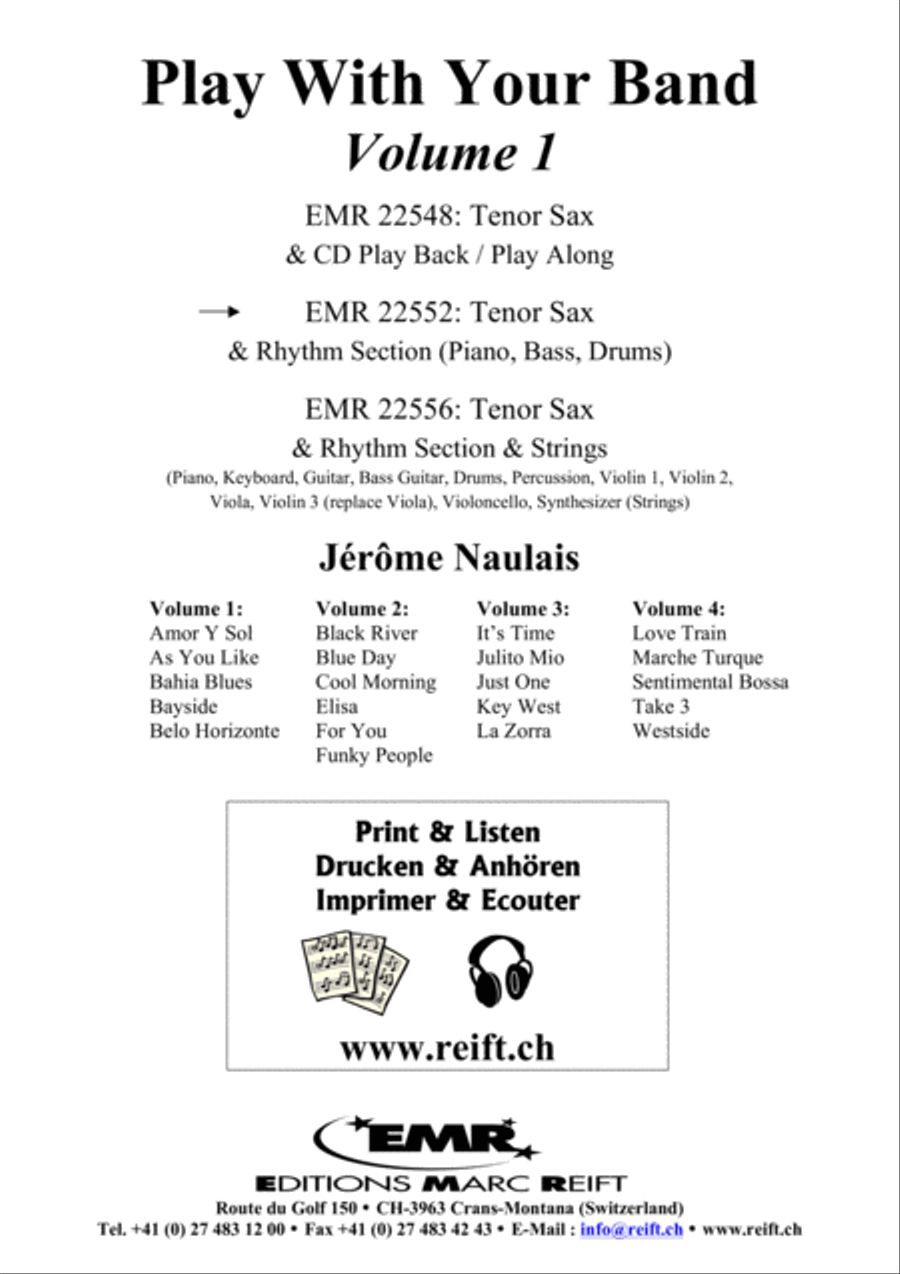 Play With Your Band Volume 1 Tenor Saxophone scores gallery preview page 2