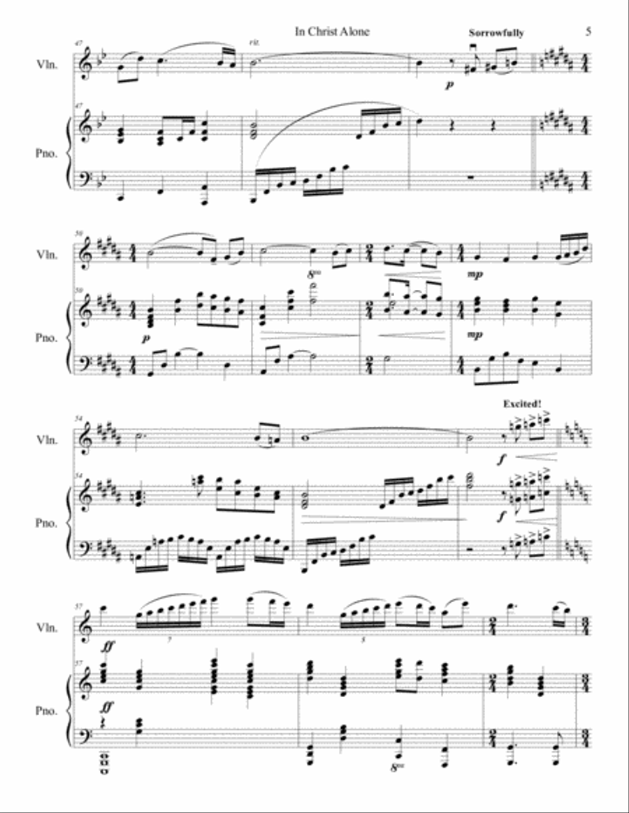 In Christ Alone Violin Solo scores gallery preview page 6