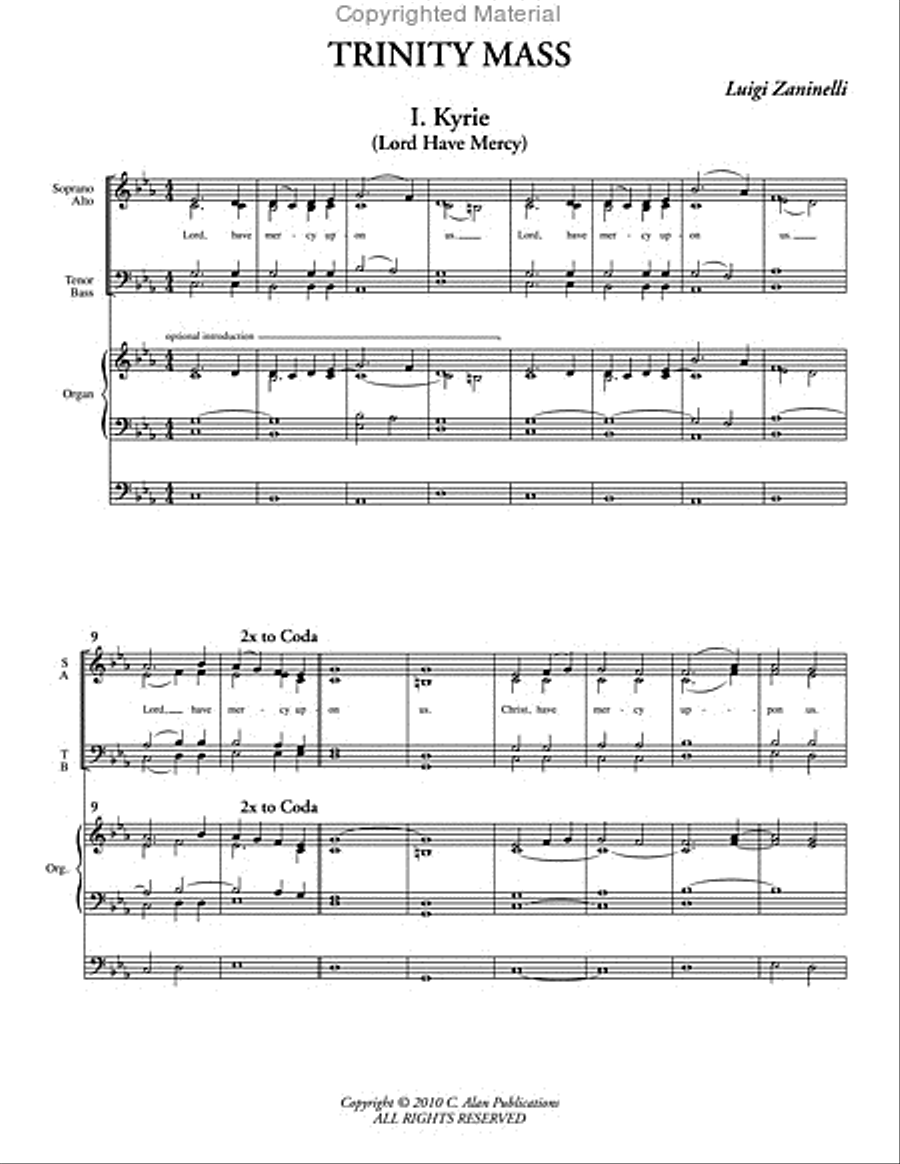 Trinity Mass (SATB score) image number null