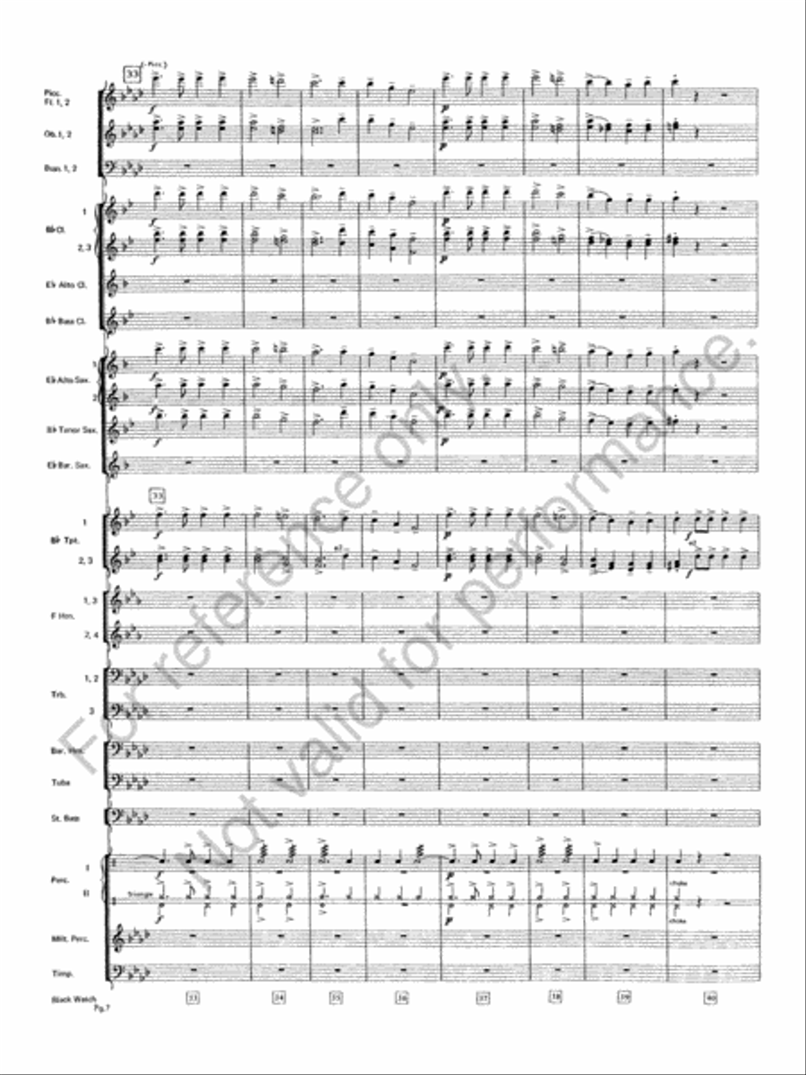 Black Watch Black Watch Concert Band scores gallery preview page 8
