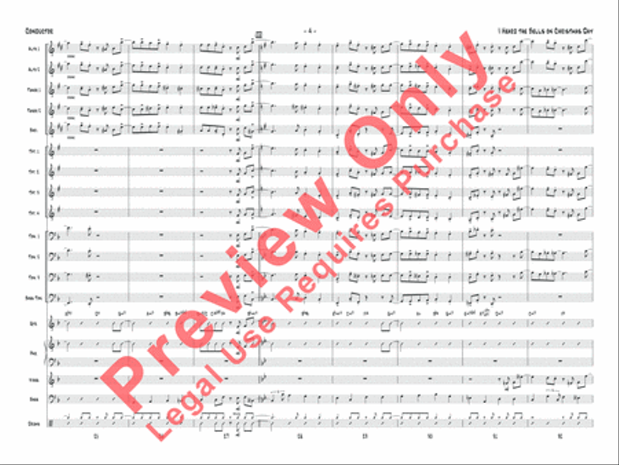 I Heard the Bells on Christmas Day Jazz Ensemble scores gallery preview page 5