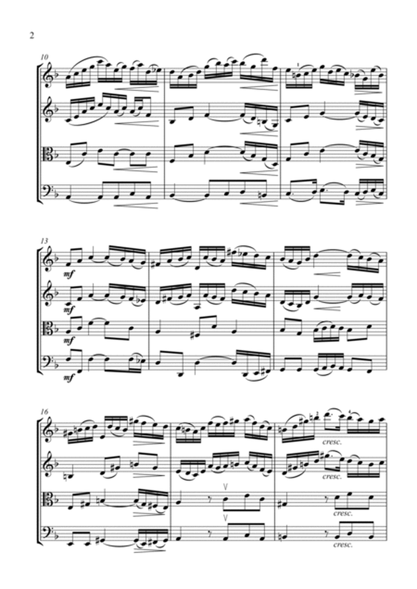 Prelude in D minor (from Suite No 2 for Solo Cello) (BWV 1008) - arranged for String Quartet image number null