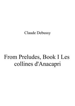 From Preludes, Book I Les collines d'Anacapri