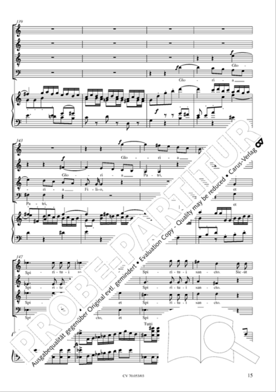 Magnificat in C major 4-Part scores gallery preview page 16