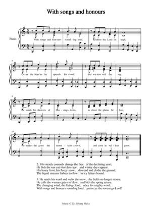 With songs and honours. A new tune to a wonderful old hymn.