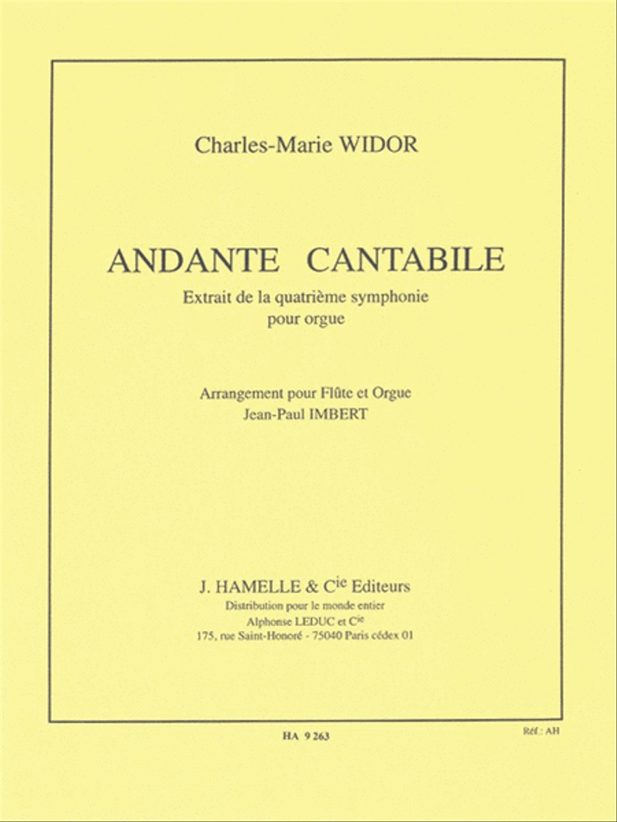 Andante Cantabile (flute & Organ) Flute Solo scores gallery preview page 1