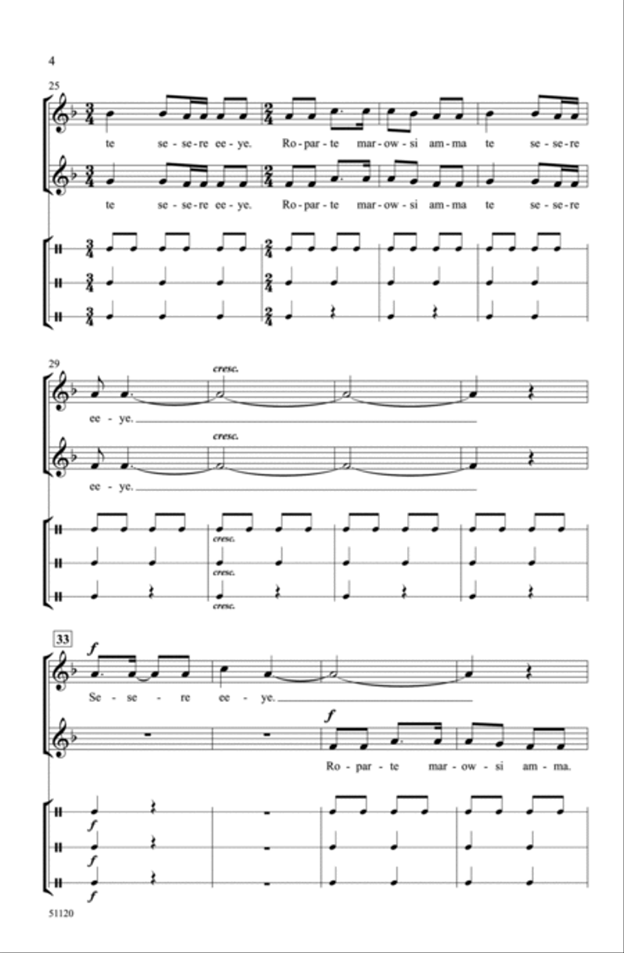 Sesere Eeye Choir scores gallery preview page 3