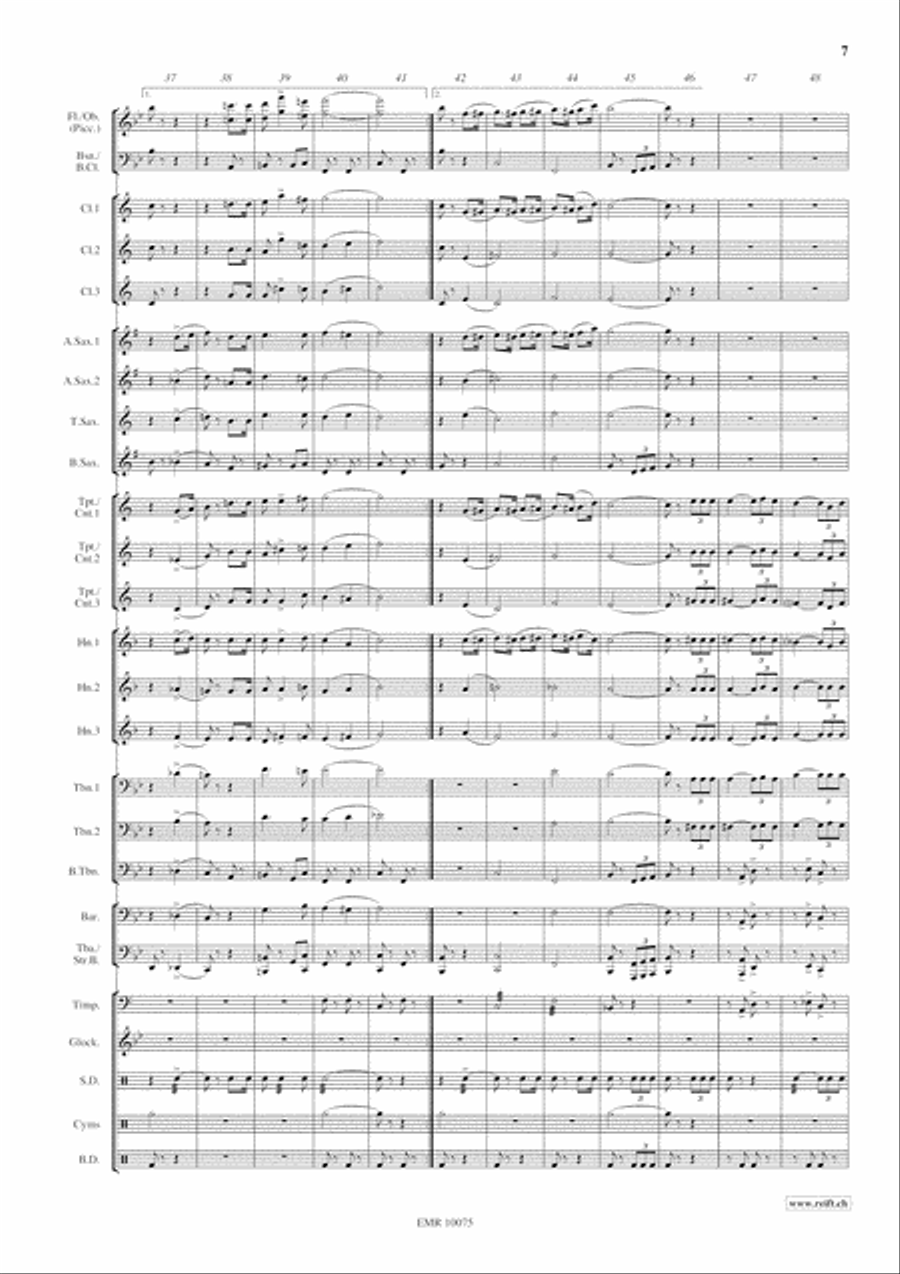 Ceremonial Fanfare Concert Band scores gallery preview page 8