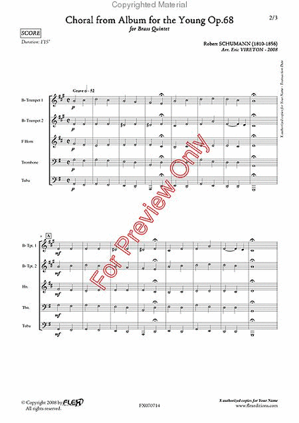 Choral - From Album For The Young Opus 68 No. 4 image number null