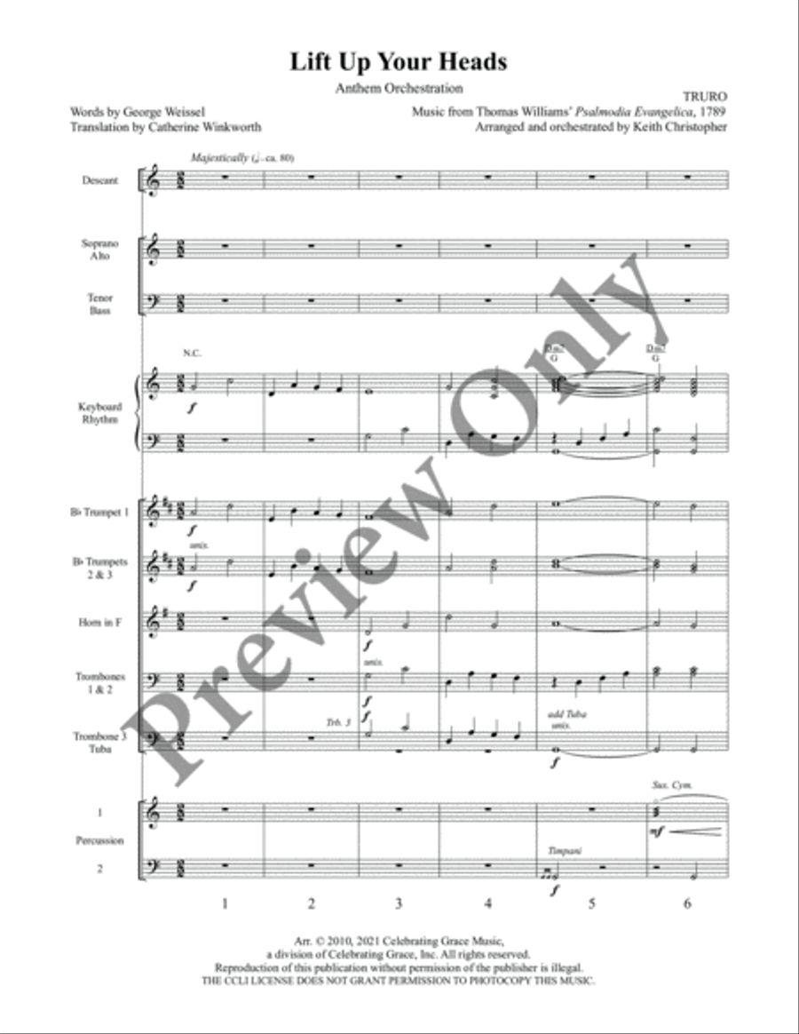 Lift Up Your Heads Lift Up Your Heads 4-Part scores gallery preview page 9