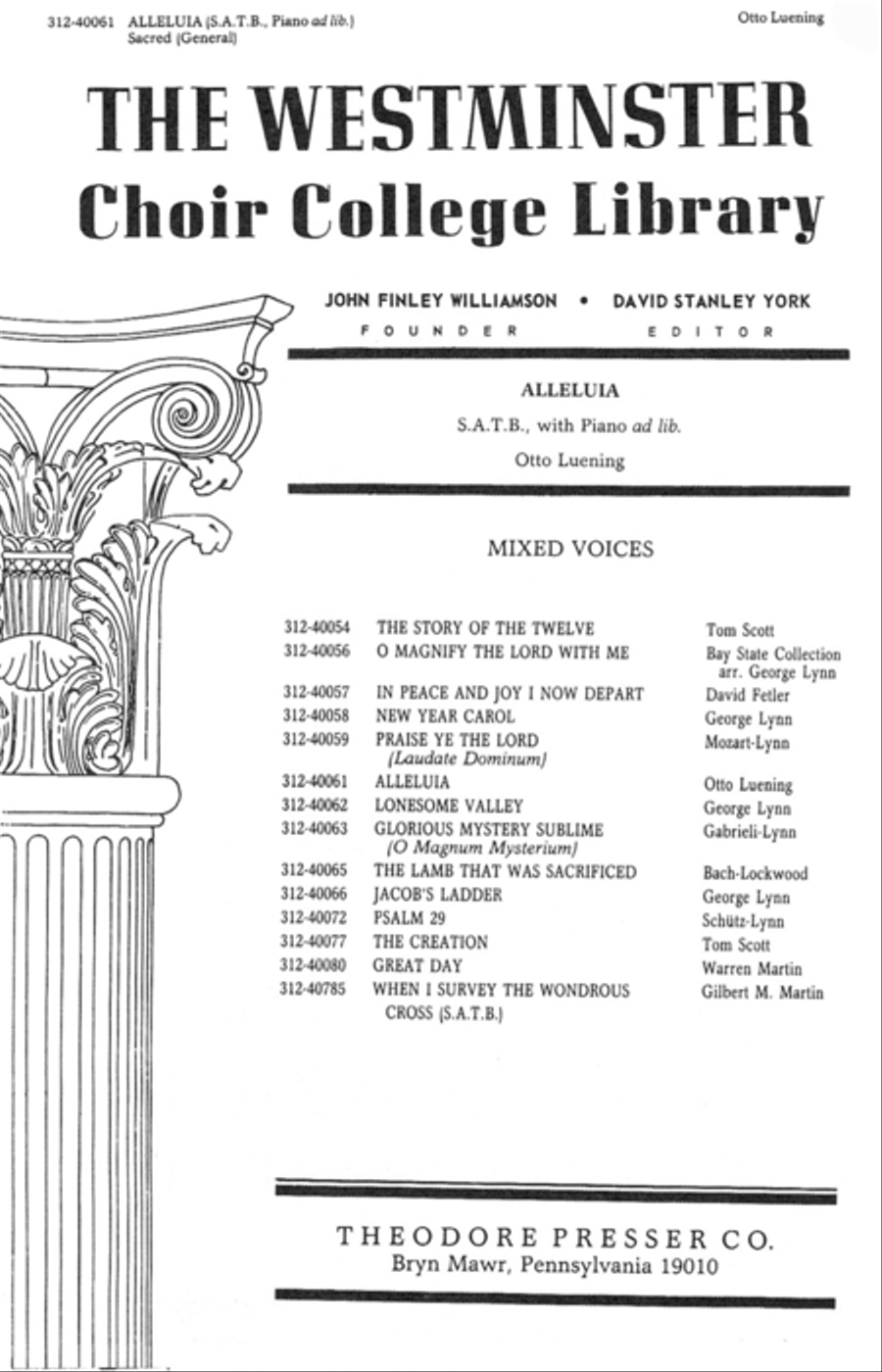 Alleluia 4-Part scores gallery preview page 1