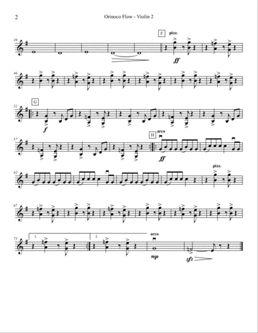 Orinoco Flow String Quartet scores gallery preview page 4
