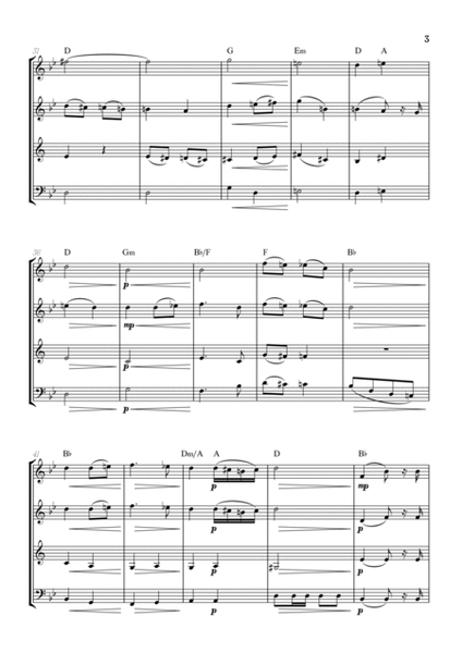 Wagner • Here Comes the Bride (Bridal Chorus) Lohengrin | woodwind quartet sheet music w/ chords image number null