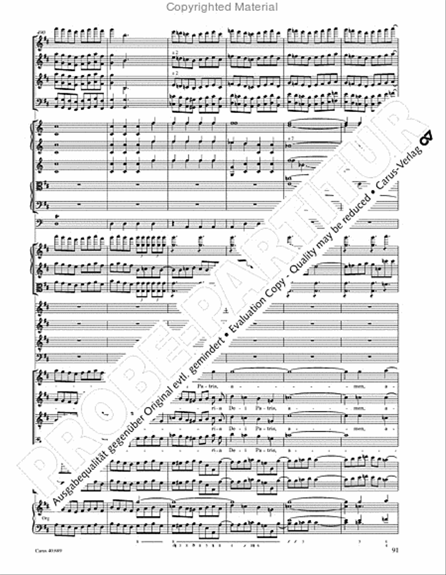 Missa solemnis Missa solemnis 4-Part scores gallery preview page 107