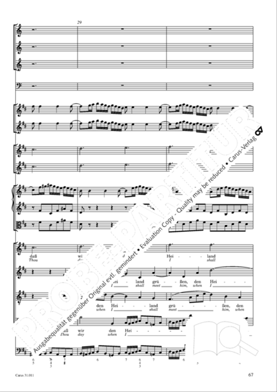 Lobet Gott in seinen Reichen (Himmelfahrtsoratorium) 4-Part scores gallery preview page 68