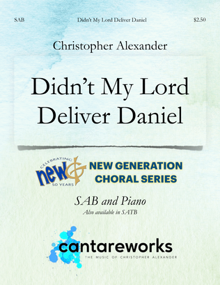 Book cover for Didn't My Lord Deliver Daniel (SAB)