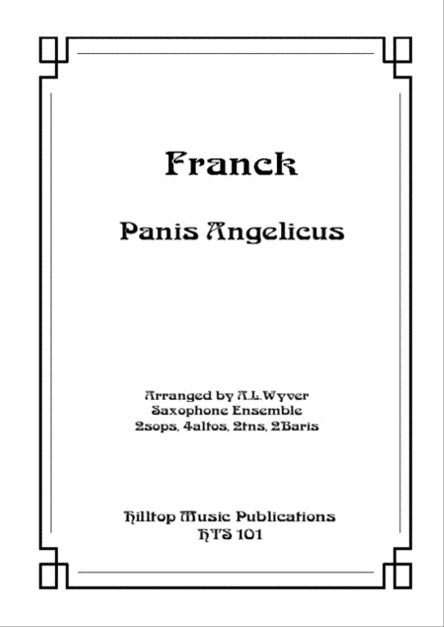 Panis Angelicus arr. saxophone ensemble Woodwind Ensemble scores gallery preview page 1