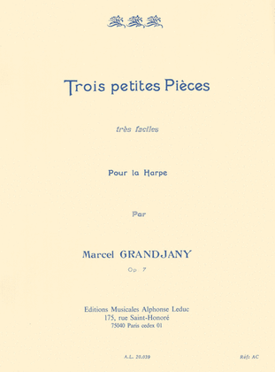 Book cover for 3 Petites Pieces Tres Faciles Op. 7