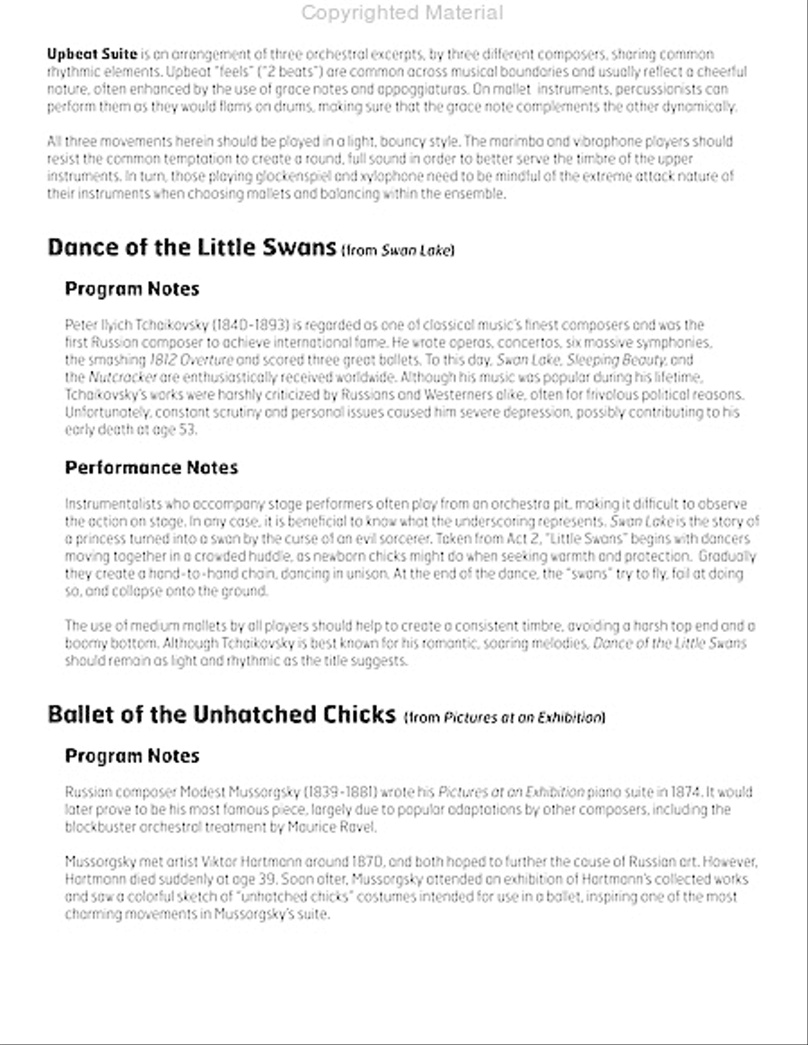 Upbeat Suite Upbeat Suite Percussion Ensemble scores gallery preview page 3