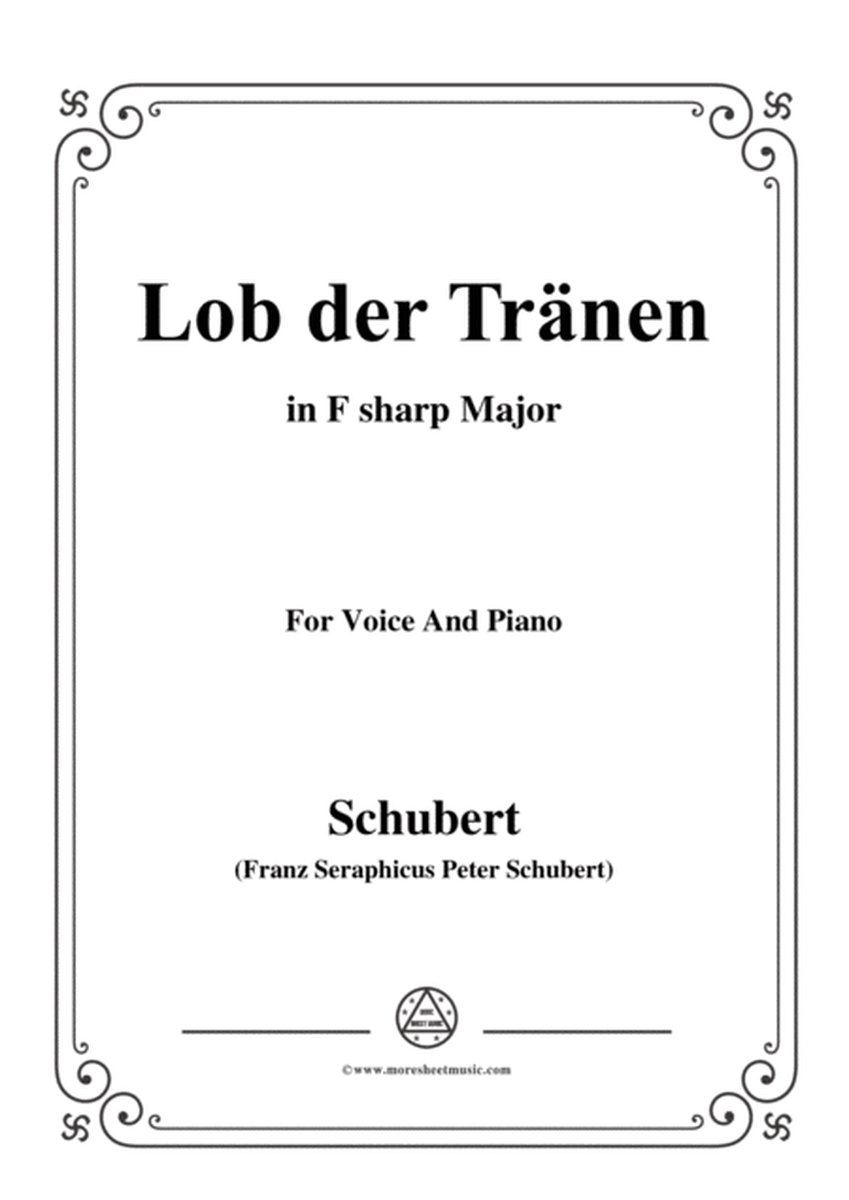 Schubert-Lob der Tränen,Op.13 No.2,in F sharp Major,for Voice&Piano image number null
