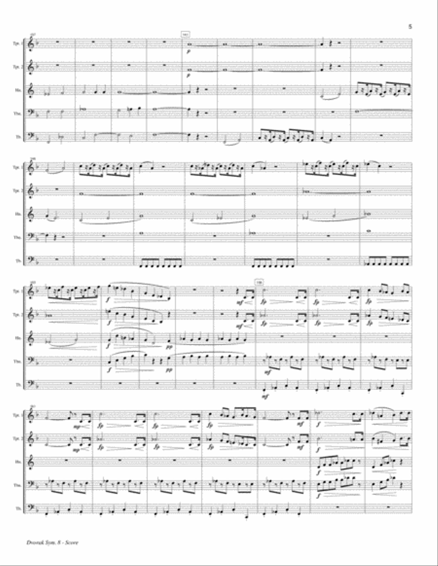 Symphony No. 8 Brass Ensemble scores gallery preview page 6