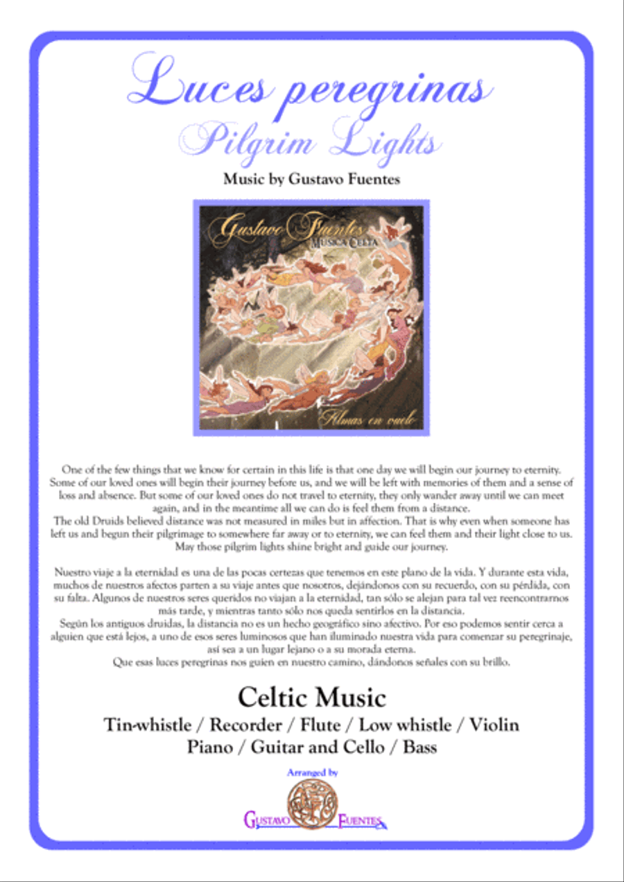 Luces peregrinas (Pilgrim Lights), Celtic Song by Gustavo Fuentes Small Ensemble scores gallery preview page 1