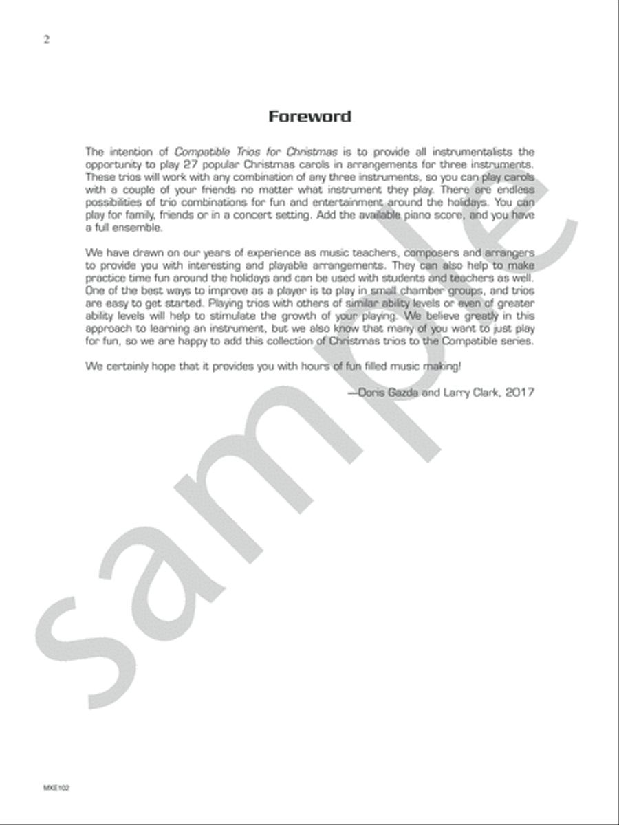 Compatible Trios for Christmas Clarinet scores gallery preview page 4