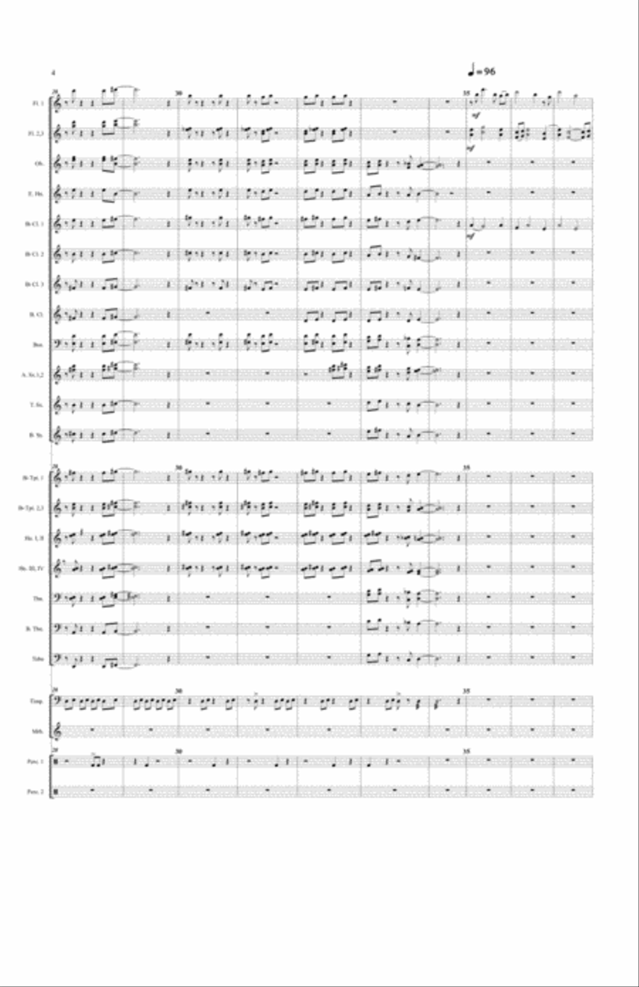 Fantasy and Fugue for Wind Ensemble Concert Band scores gallery preview page 4