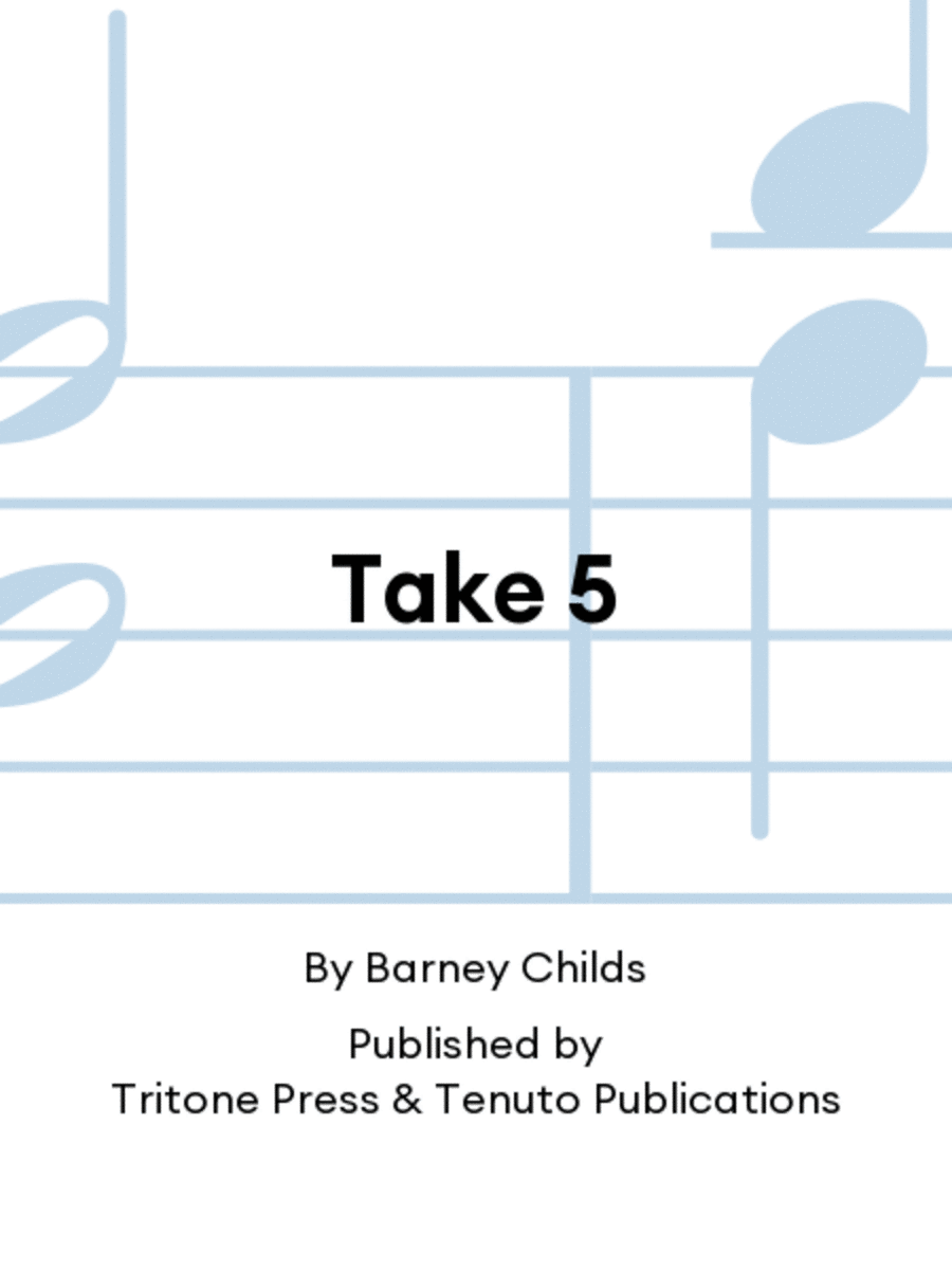 Take 5 Chamber Music scores gallery preview page 1