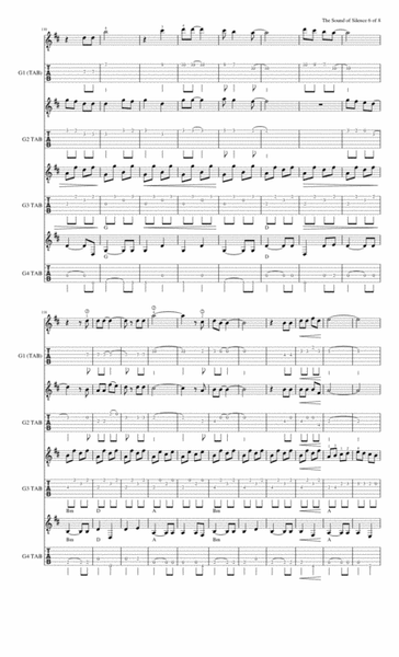 The Sound Of Silence by Simon And Garfunkel Electric Guitar - Digital Sheet Music
