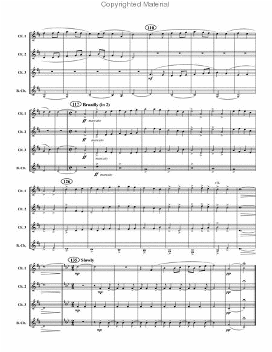 Simple Gifts Simple Gifts Clarinet Quartet scores gallery preview page 5